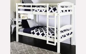 Bunk Bed - Twin over Twin Solid Wood - White | Grey | Espresso