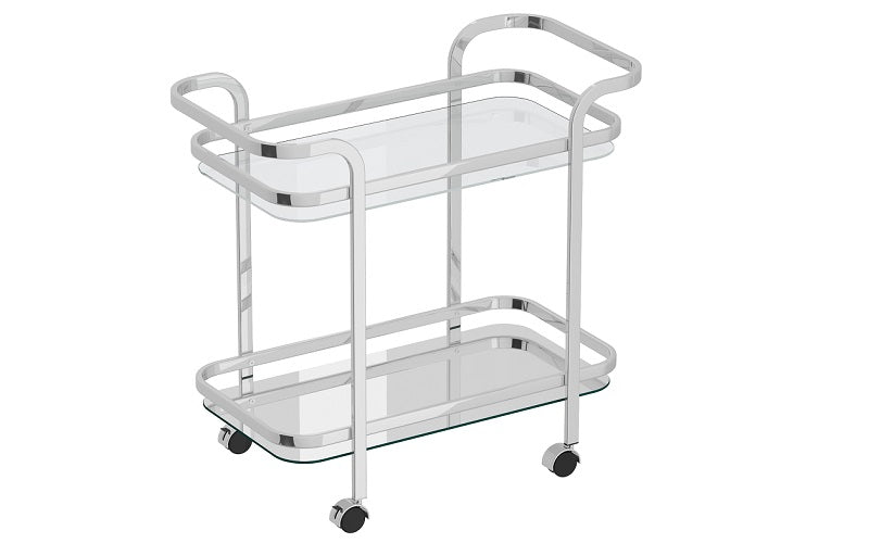 Bar Serving Cart - Chrome