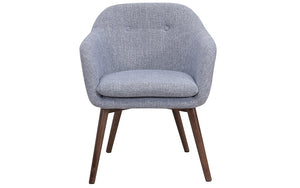 Accent Chair Fabric with Walnut Leg - Light Grey