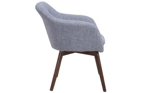 Accent Chair Fabric with Walnut Leg - Light Grey