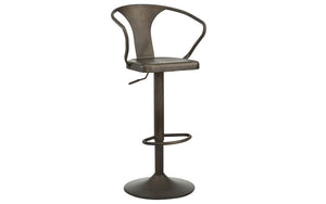 Bar Stool With Industrial Design and 360° Swivel Seat - Gun