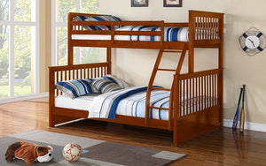 Bunk Bed - Twin over Double Mission Style Solid Wood - Honey | Oak