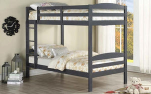 Bunk Bed - Twin over Twin Solid Wood - Grey