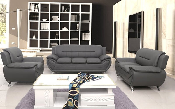 Sofa Set - 3 Piece - Grey - Furnberry