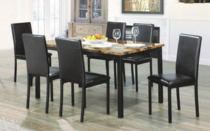 Kitchen Set with Marble Top - 5 pc or 7 pc - Brown | Black