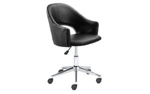 Office Chair with Cut-Out Back - Black