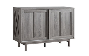 Buffet or Cabinet with Storage Shelves - Grey