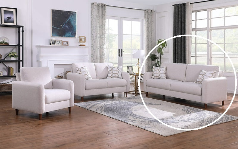 Luxury Fabric Sofa Set - 3 Piece - Beige