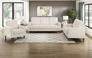 Luxury Fabric Sofa Set - 3 Piece - Beige