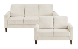 Luxury Fabric Sofa Set - 3 Piece - Beige