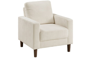 Luxury Fabric Sofa Set - 3 Piece - Beige