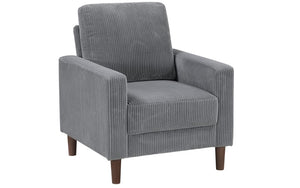 Luxury Fabric Sofa Set - 3 Piece - Grey