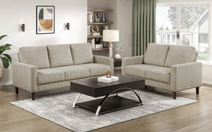 Luxury Fabric Sofa Set - 3 Piece - Taupe