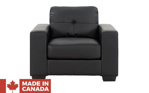 Sofa Set - 3 Piece - Black (Made in Canada)