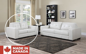 Sofa Set - 3 Piece - White (Made in Canada)