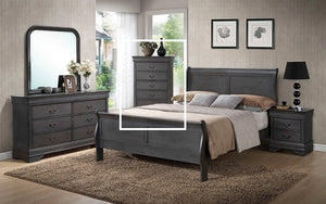 Dresser & Mirror | Chest - Grey