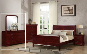 Dresser & Mirror | Chest - Cherry