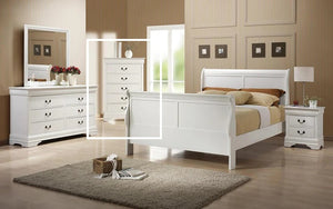 Dresser & Mirror | Chest - White