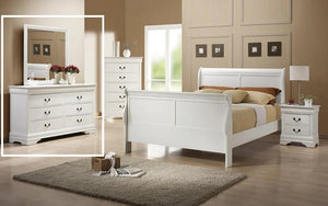 Dresser & Mirror | Chest - White