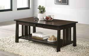 Coffee Table with Shelf and Storage Drawers - Espresso