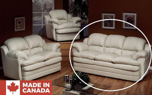 Sofa Set - 3 Piece - White (Made in Canada)