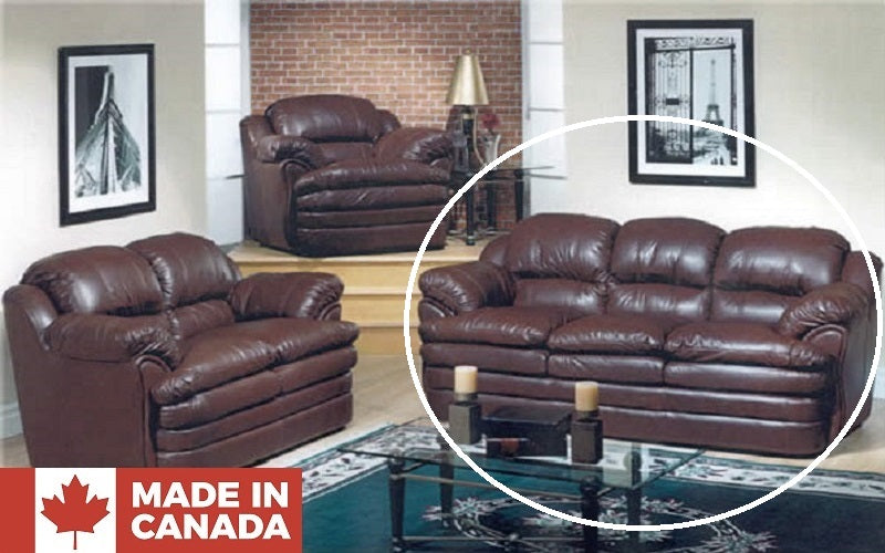 Sofa Set - 3 Piece - Chocolate (Made in Canada)
