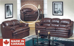 Sofa Set - 3 Piece - Chocolate (Made in Canada)