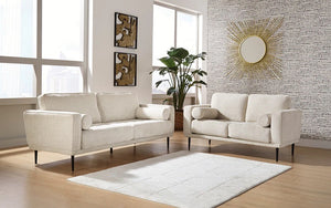 Fabric Sofa Set - 2 Piece - Beige