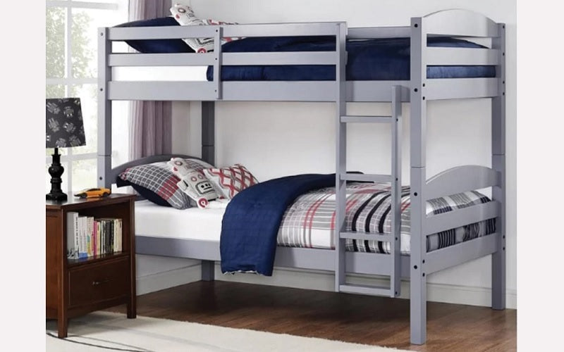 Bunk Bed - Twin over Twin Solid Wood - White | Grey | Espresso