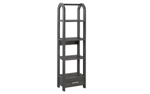 Bookcase & Display Shelf with Drawer - White | Grey