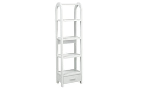 Bookcase & Display Shelf with Drawer - White | Grey