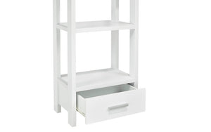 Bookcase & Display Shelf with Drawer - White | Grey