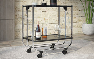 Bar Serving Cart Folding - White | Black