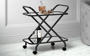 Bar Serving Cart - Black | Chrome