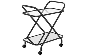 Bar Serving Cart - Black | Chrome