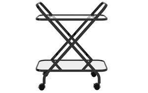 Bar Serving Cart - Black | Chrome