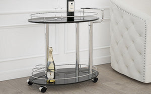 Bar Serving Cart - Grey | Black