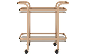 Bar Serving Cart - Chrome | Gold