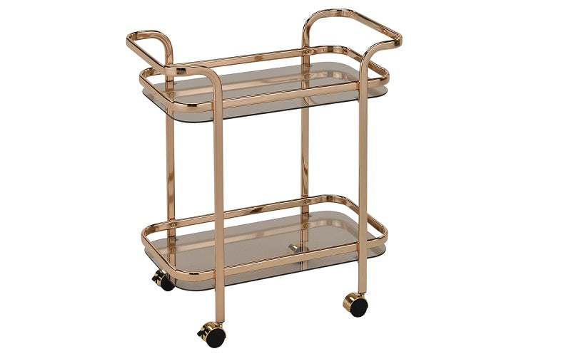 Bar Serving Cart - Chrome | Gold