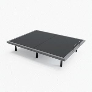Electric Platform Bed with Adjustable Head & Foot - Black & Grey (Made in Germany)