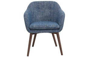 Accent Chair Fabric with Walnut Leg - Light Blue