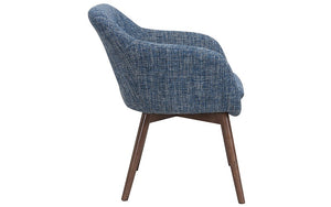 Accent Chair Fabric with Walnut Leg - Light Blue