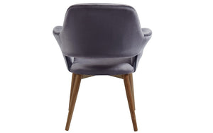 Accent Chair High Sheen Luxurious Velvet with Walnut Legs - Blue | Green | Grey