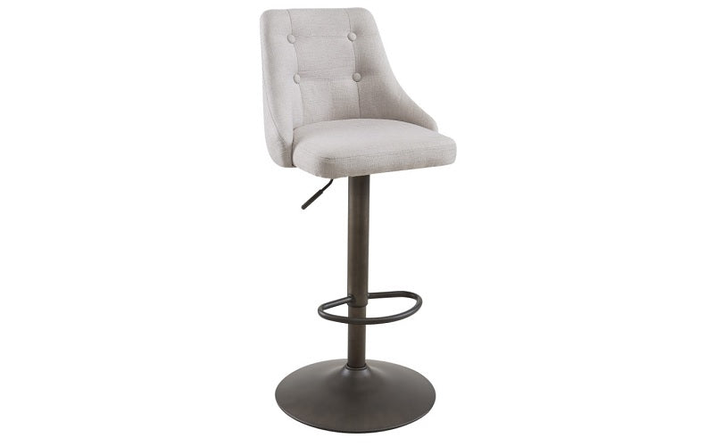 Bar Stool With Winged Back & 360° Swivel Fabric Seat - Blue | Grey | Beige | Black - Set of 2 p