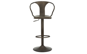 Bar Stool With Industrial Design and 360° Swivel Seat - Gun