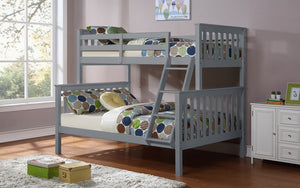 Bunk Bed - Twin over Double Solid Wood - White | Grey | Espresso