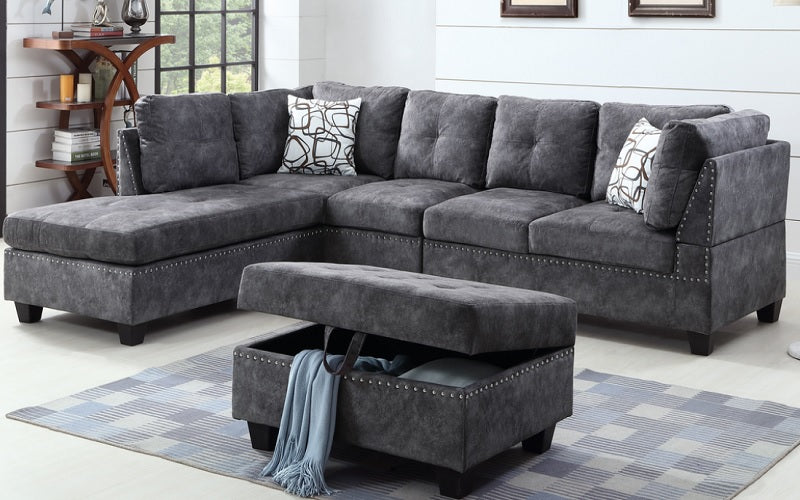 Gray Suede Sectional Sofa Suede Sectional Sofa Sale Furnberry