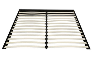 Platform Bed with Button Tufted Linen Style Fabric - Light Grey