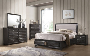 Dresser & Mirror | Chest - Antique Cappuccino Grey