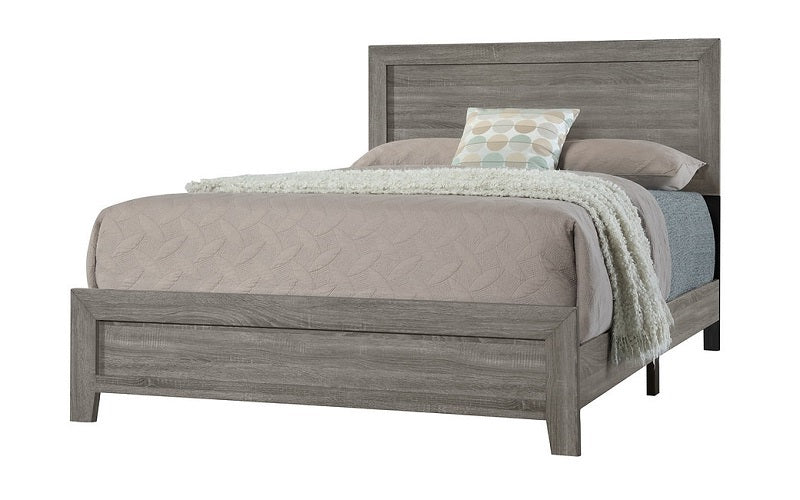 Bedroom Set with Panel Head & Foot Board 8 pc - Taupe